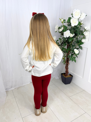 Mayoral Junior Girl Red Floral Double Legging Set (3Y-8Y)