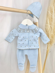 Baby Boy 3 Piece Blue Festive Outfit Set