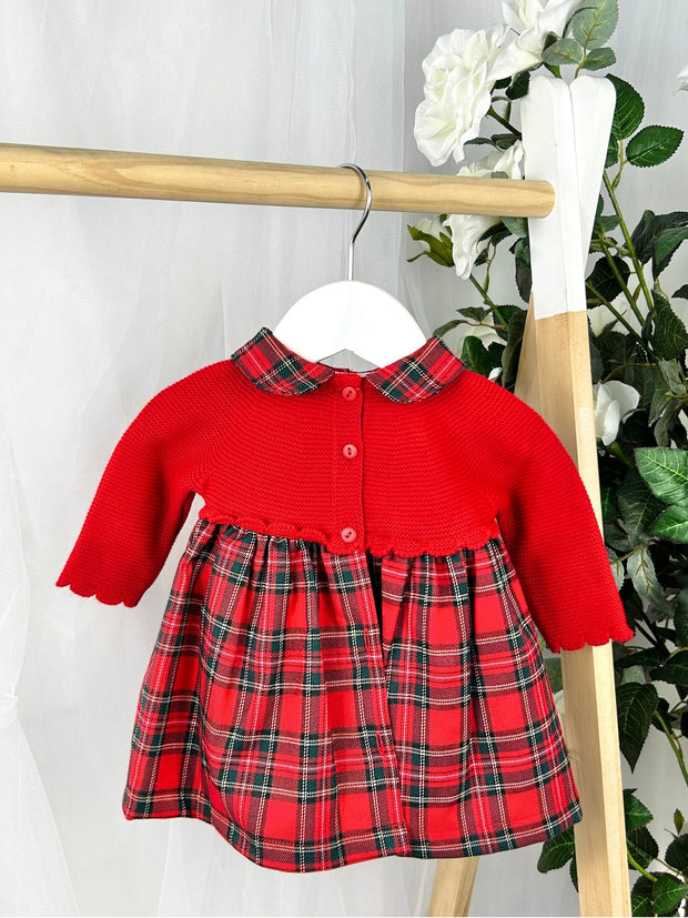 Pex Girls 'Merrie' Red Tartan Dress With Bows (NB-2Y)