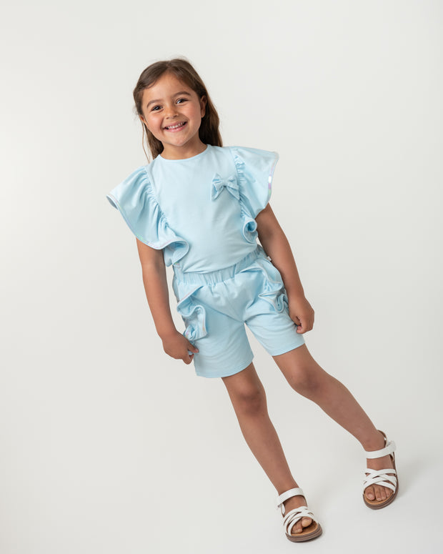 Caramelo Girls Ruffle Short Set - 2 colours