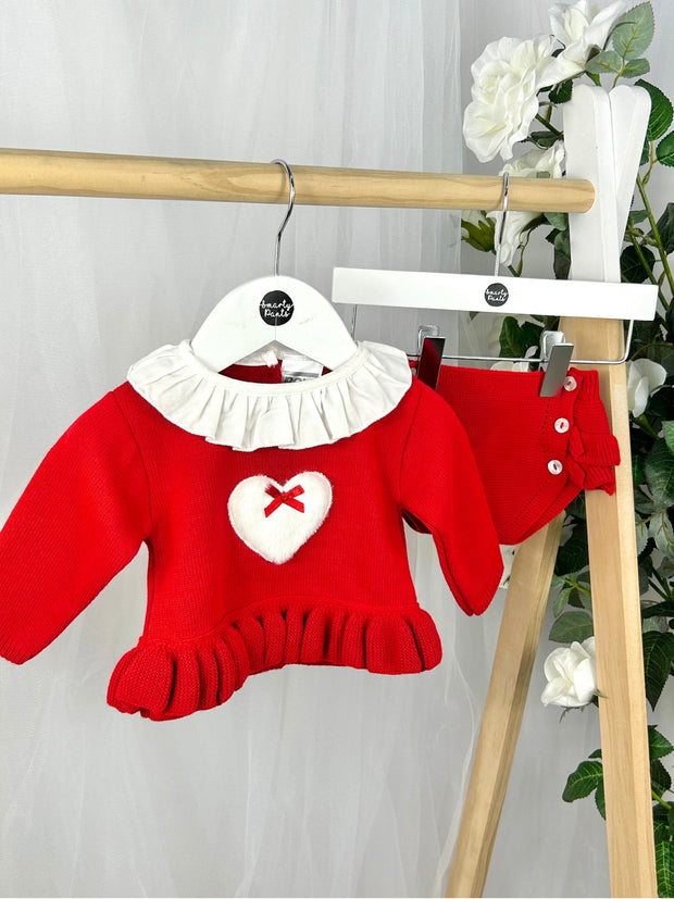 Pex Girls 'Cecily' Red Top & Bloomers (0M-2Y)