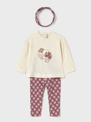 Mayoral Toddler Girl Cream & Red Floral Outfit Set (12M-4Y)