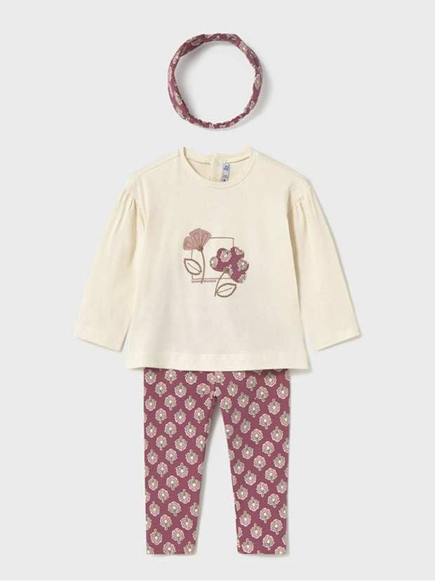 Mayoral Toddler Girl Cream & Red Floral Outfit Set (12M-4Y)
