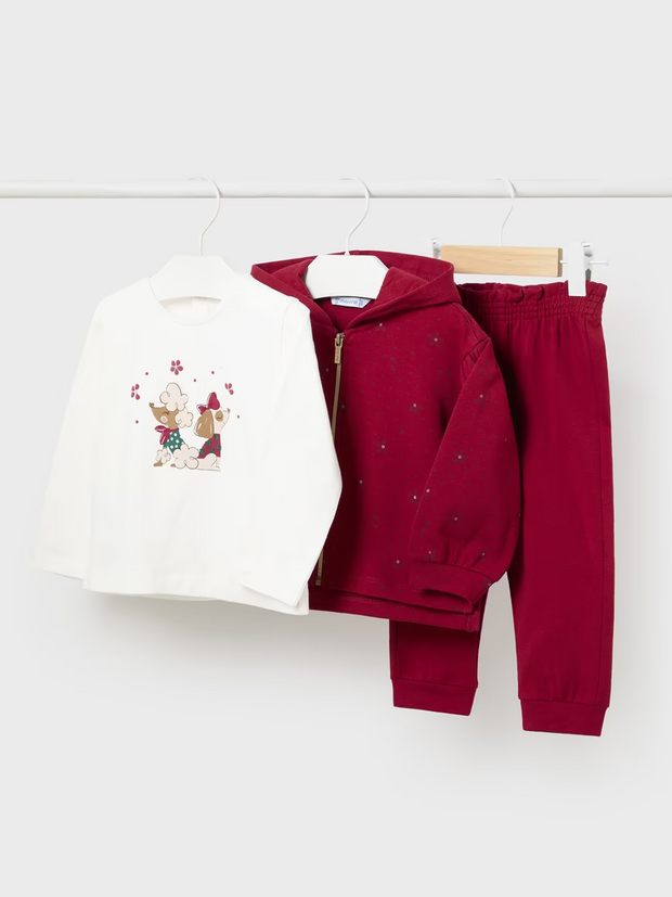 Mayoral Toddler Girl 3 Piece Doggy Tracksuit - 2 Colours