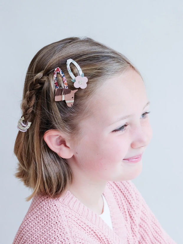 Mimi & Lula Horse & Flower Clip Set