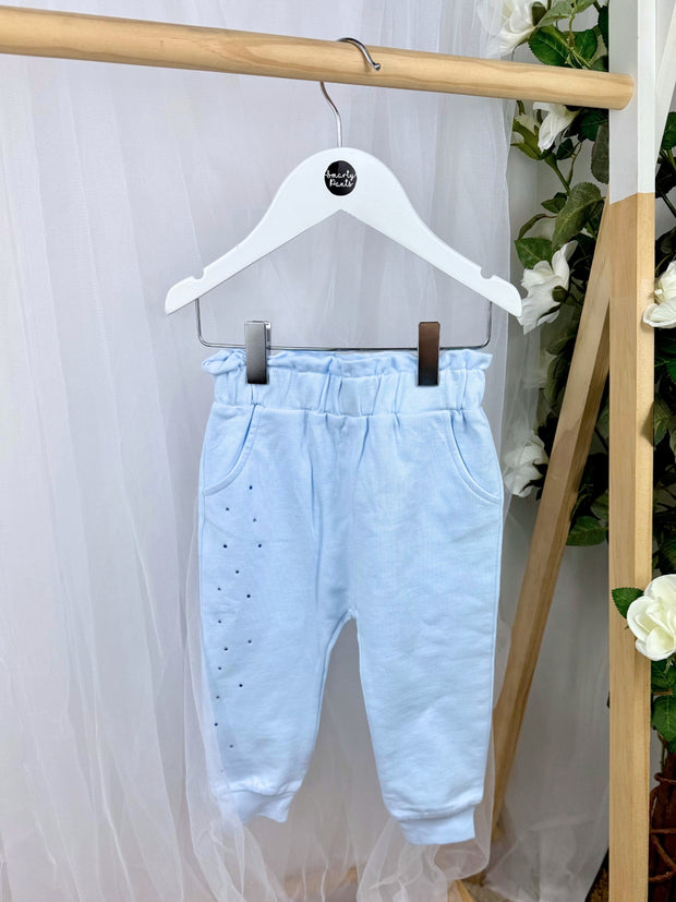 Mintini Girls Blue Diamante Tracksuit (12M - 2Y)