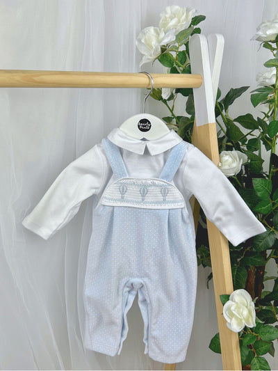 Deolinda Boys 'Magic' Blue Dungaree Babygrow (1M-12M)