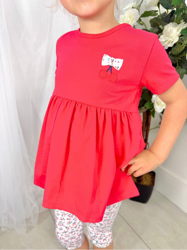 EMC Girls Cherry Red Legging Set