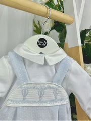 Deolinda Boys 'Magic' Blue Dungaree Babygrow (1M-12M)