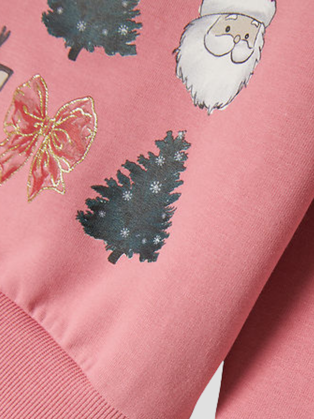 Name It Girls Pink Christmas Sweatshirt (9M- 5Y)