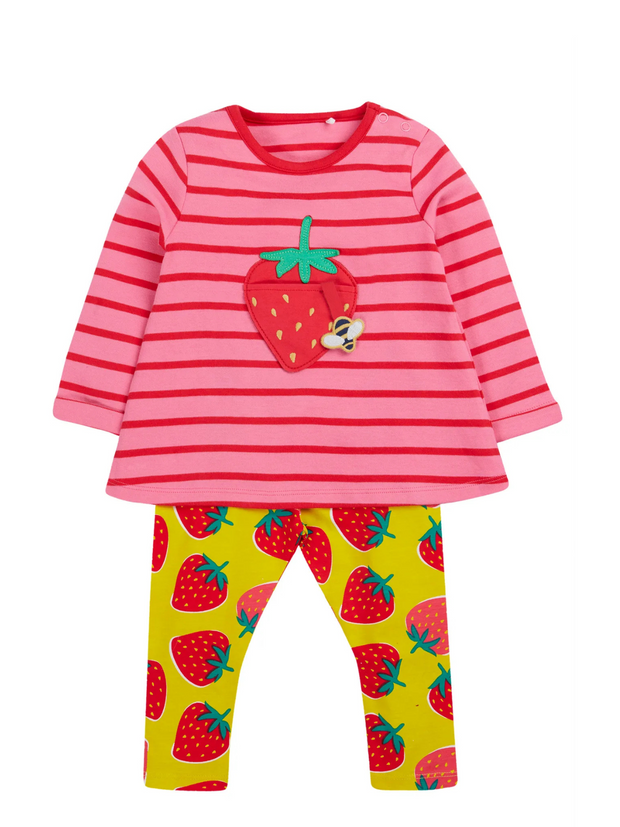 Frugi Organic Cotton Toddler Girl 'Ottilie' Outfit Set