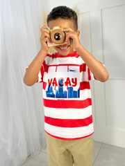 Junior Boy Vacay Striped T-Shirt