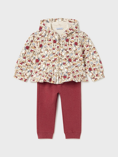 Mayoral Toddler Girl Red Tracksuit