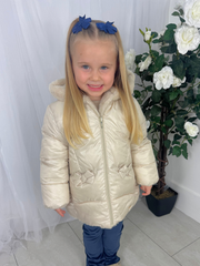 Mayoral Toddler Girl Beige Reversible Bow Jacket (12M-4Y)