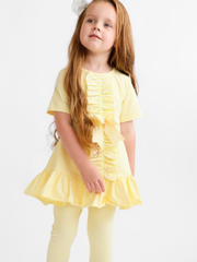 Girls 'Larosa' 3-Piece Frilly Outfit Set  - Lemon