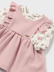 Mayoral Baby Girl Pink Floral Pinafore Outfit Set