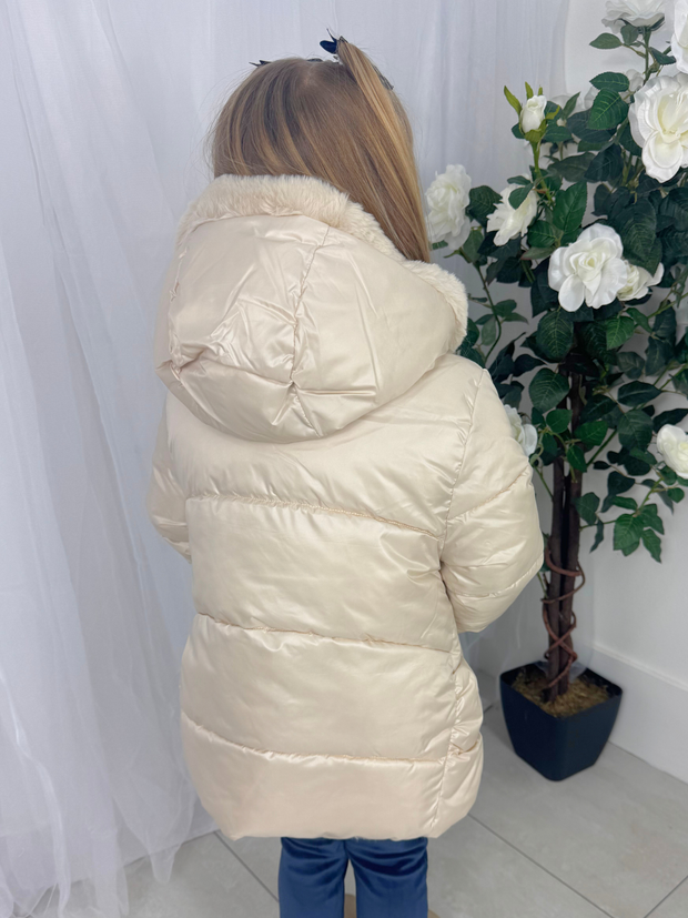 Mayoral Toddler Girl Beige Reversible Bow Jacket (12M-4Y)