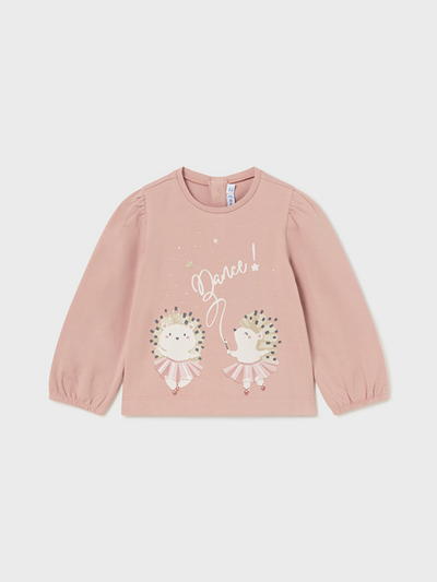 Mayoral Toddler Girl Dancing Hedgehogs Top