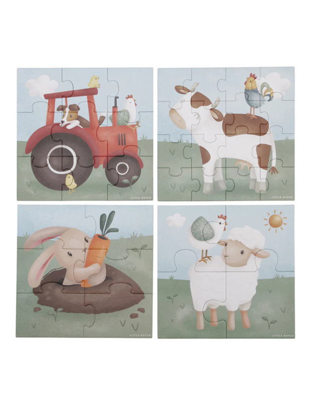 Little Dutch 4 in 1 Puzzles - Little Farm