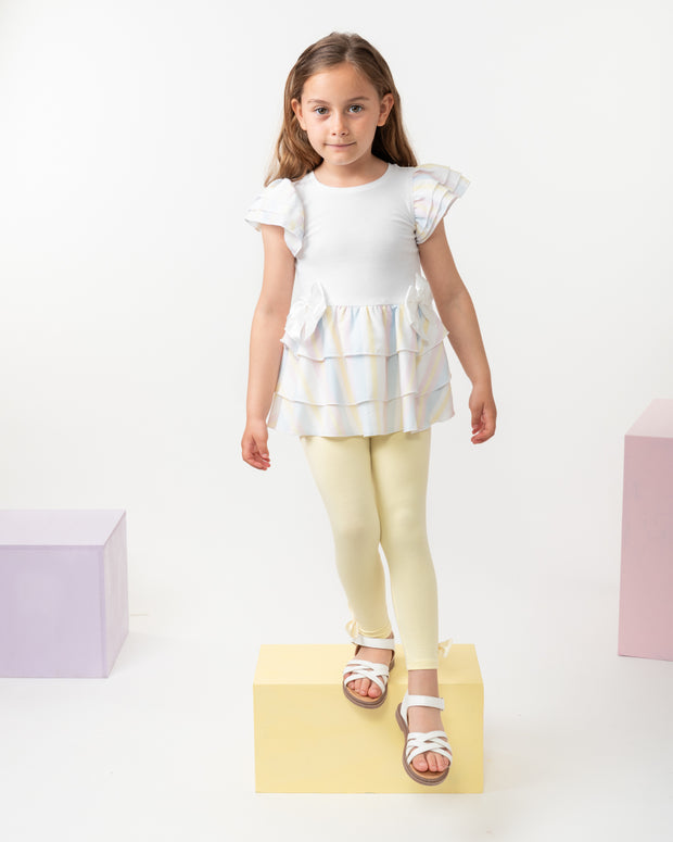 Caramelo Girls Pastel Rainbow Legging Set