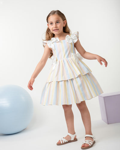 Caramelo Girls Pastel Rainbow Dress