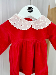 Baby Girl Red Nova Velour Dress