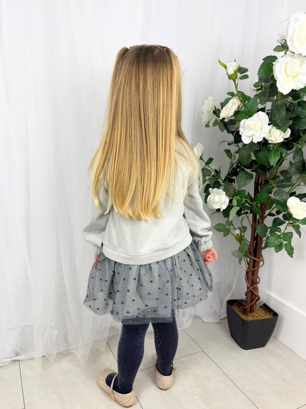 Mayoral Toddler Girl Grey Star Jumper Dress (12M-4Y)