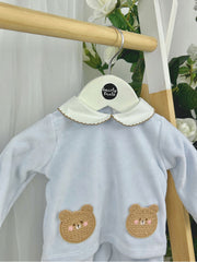 Deolinda Boy 'Teddy' Blue 2 Piece Set (0M-9M)