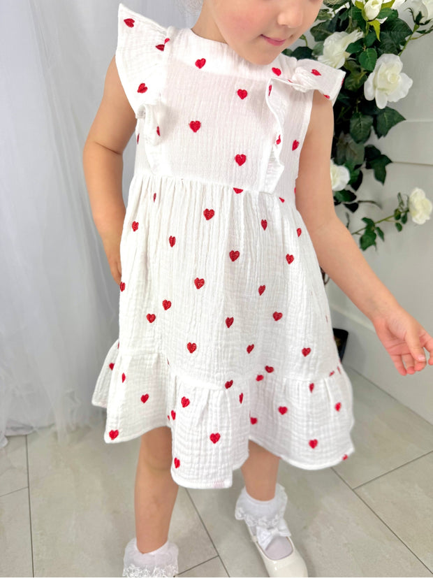 EMC Girls White Loveheart Dress