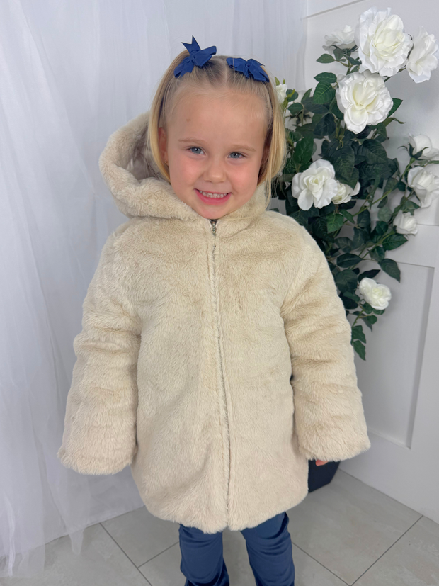 Mayoral Toddler Girl Beige Reversible Bow Jacket (12M-4Y)