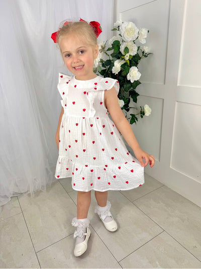 EMC Girls White Loveheart Dress