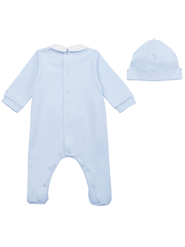 Emile et Rose Blue Henry Babygrow with Hat