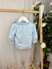 Mintini Girls Blue Diamante Tracksuit (12M - 2Y)