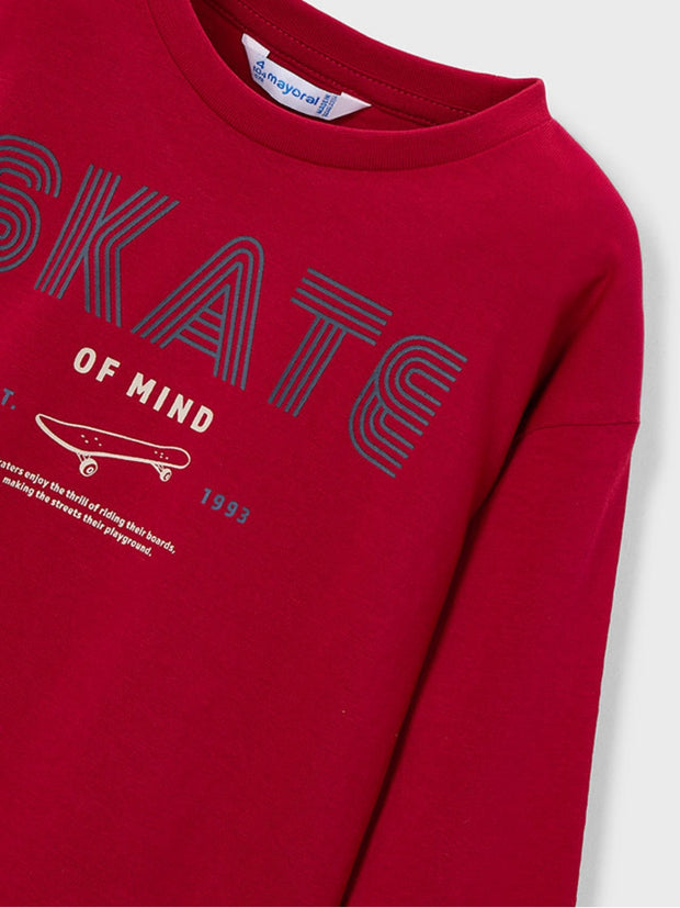 Mayoral Junior Boy Red & Blue Skaters Top Set - 2 Pack (3Y-8Y)