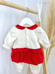 Mintini Red & Ivory Babygrow