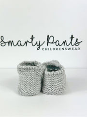 Knitted Pom Pom Booties - 4 Colours