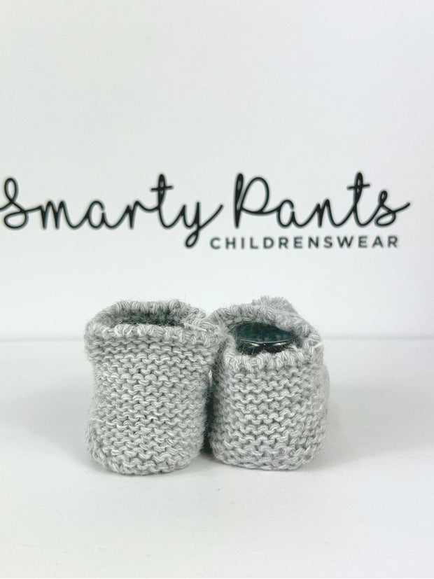Knitted Pom Pom Booties - 4 Colours