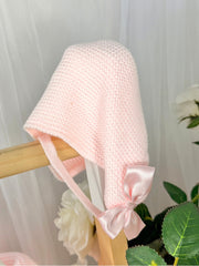 Baby Girls Light Pink Knitted Coat & Hat Set (3M - 24M)