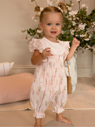 Mintini Baby Girl Floral Romper