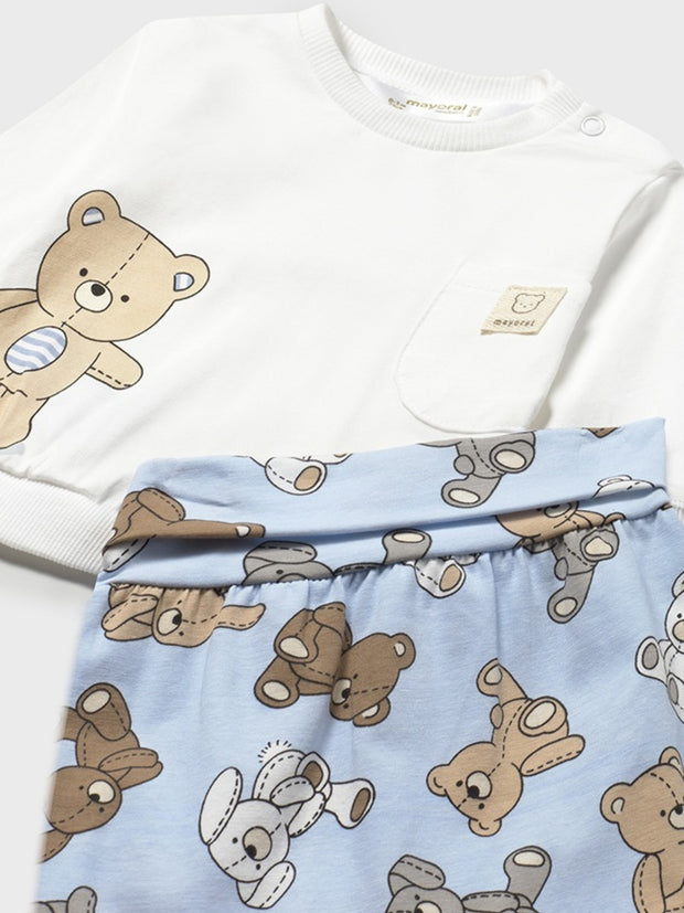 Mayoral Baby Boy Teddy Bear Outfit Set - 2 Colours