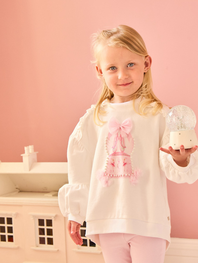 Caramelo Kids Girls Pink 'Snow Globe' Legging Set (12M - 6Y)