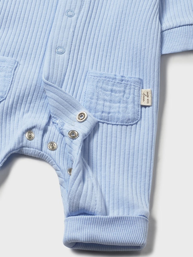 Mayoral Baby Boy Basic Blue Romper