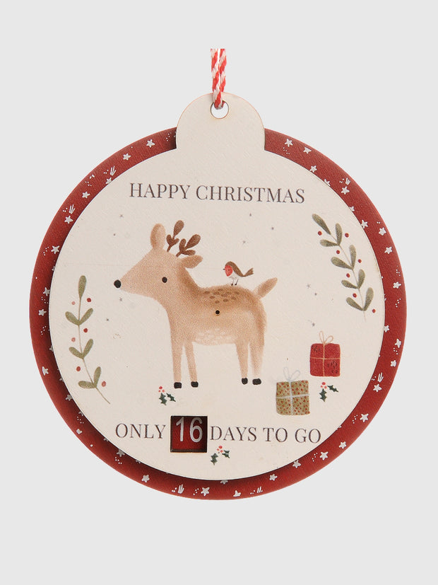 'Christmas Countdown' Wooden Ornament