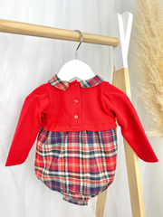 Baby Girl ‘Robin' Red Tartan Romper