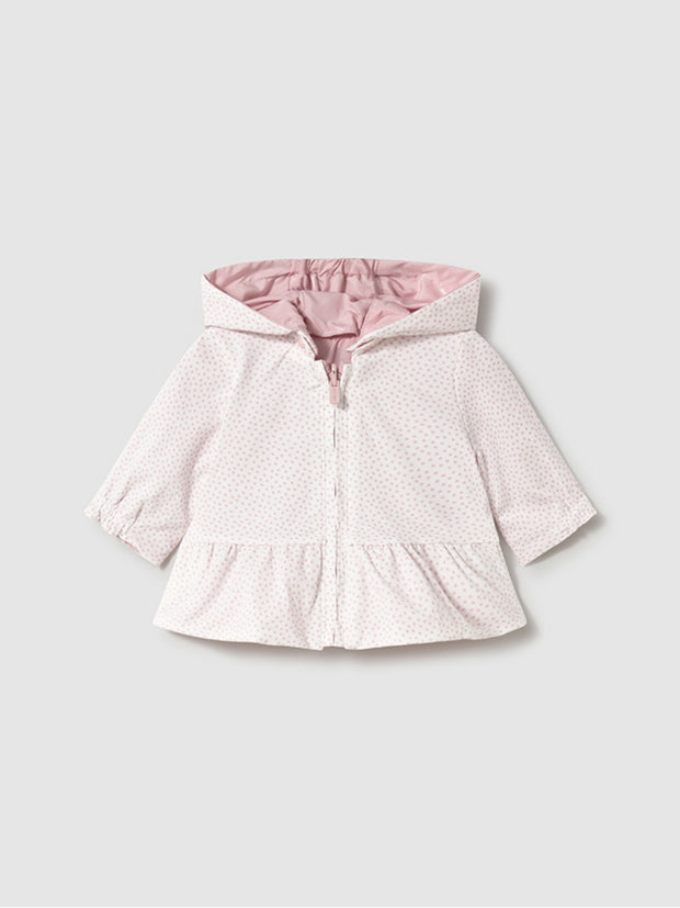 Mayoral Baby Girl Reversible Polka Dot Windbreaker - Rose