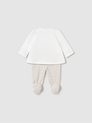 Mayoral Baby Girl Neutral Bear Outfit Set