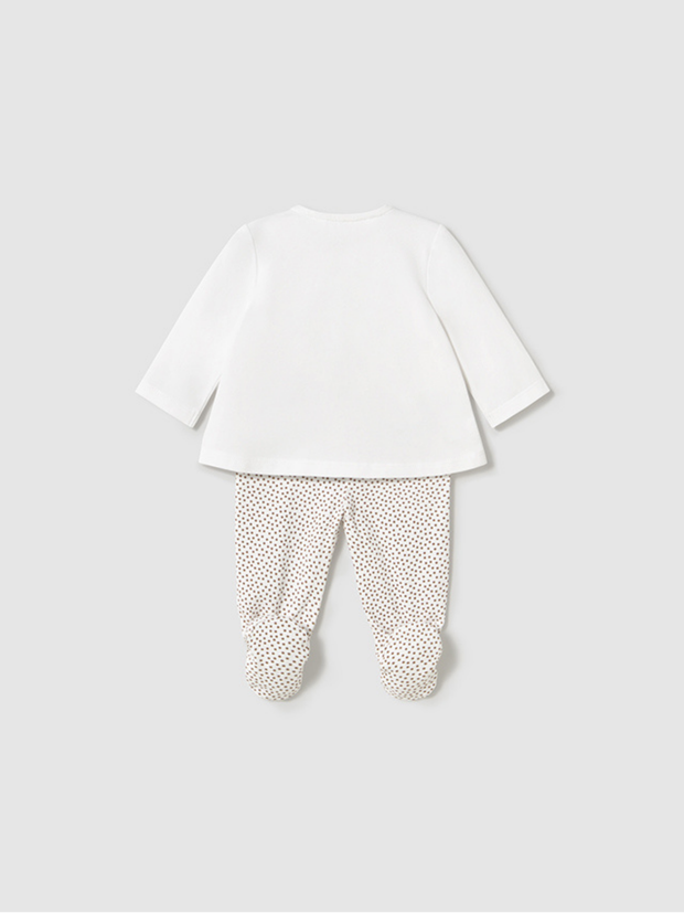 Mayoral Baby Girl Neutral Bear Outfit Set