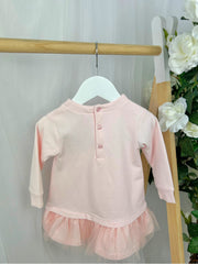 Tutto Piccolo Toddler Girl Pink Sparkly Dress & Tights (12M-4Y)