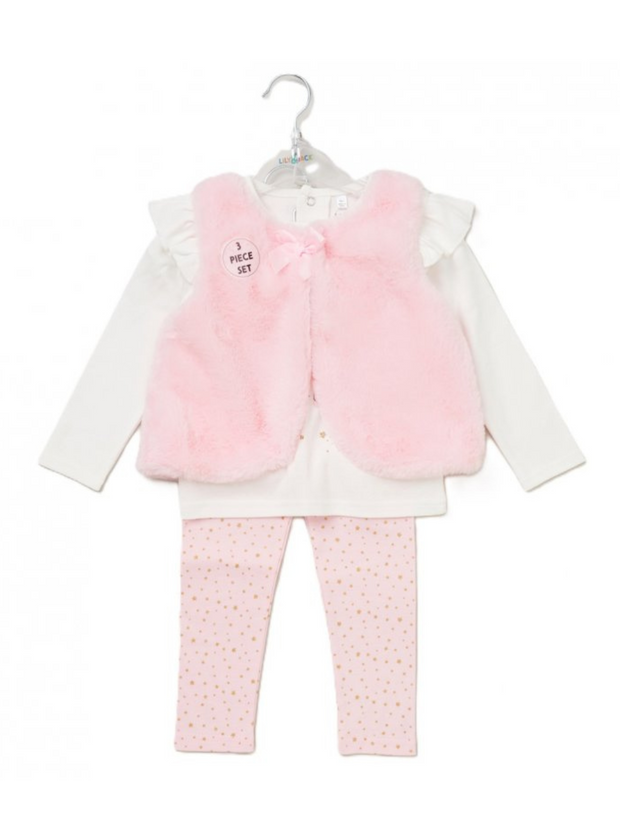 Girls 'Sparkle' Fairy 3 Piece Gilet Outfit Set