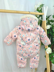 Name It Baby Girl Pink Bunny Pramsuit (0M-12M)